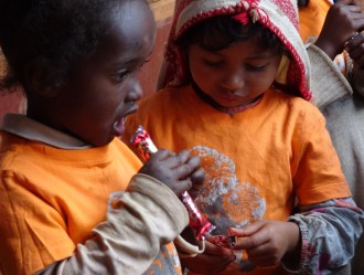 Distribution de chocolat
